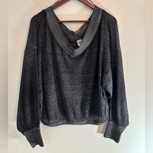 Free People Charcoal Pullover Sweater